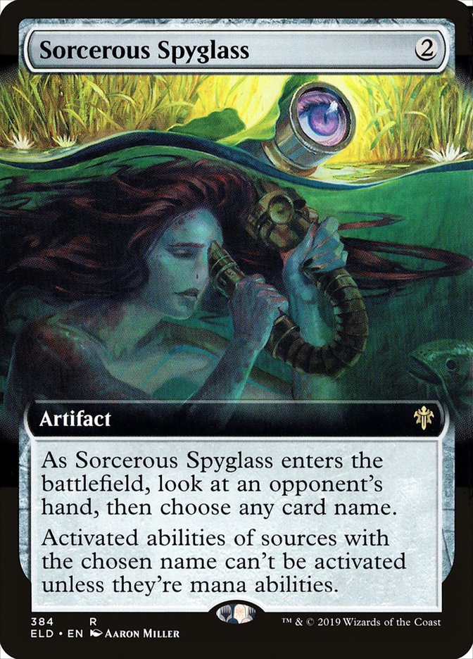 Sorcerous Spyglass (Extended Art) [Throne of Eldraine] | Nerdhalla Games