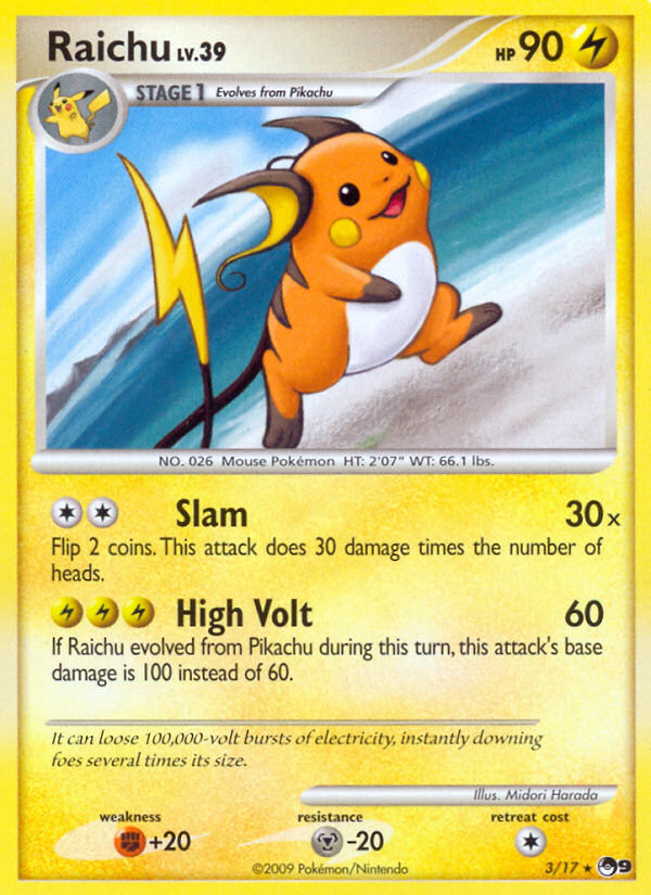 Raichu (3/17) [POP Series 9] | Nerdhalla Games