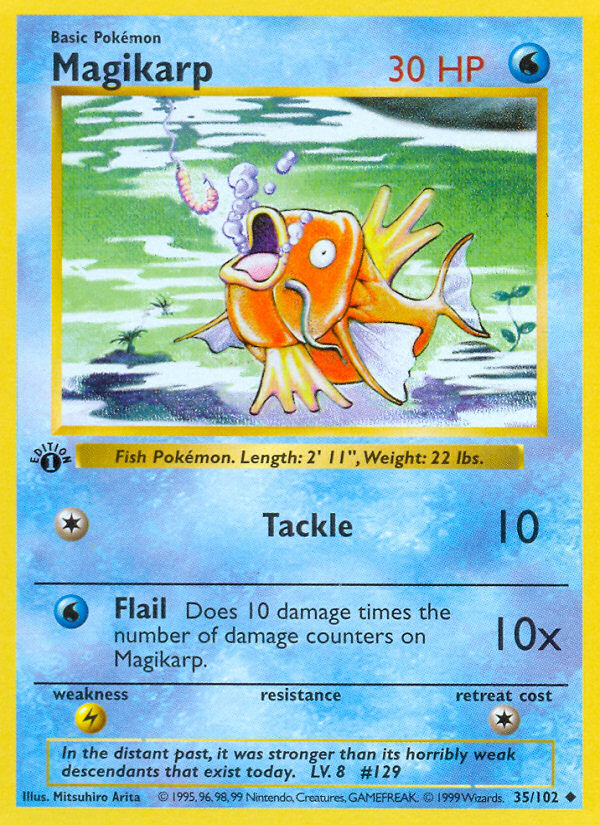 Magikarp (35/102) (Shadowless) [Base Set 1st Edition] | Nerdhalla Games