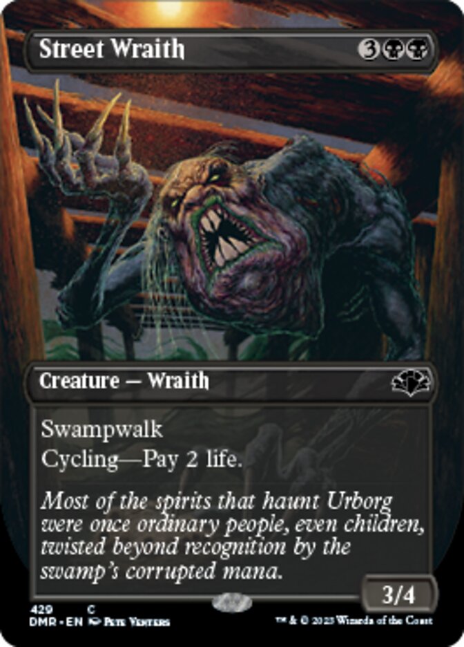 Street Wraith (Borderless Alternate Art) [Dominaria Remastered] | Nerdhalla Games