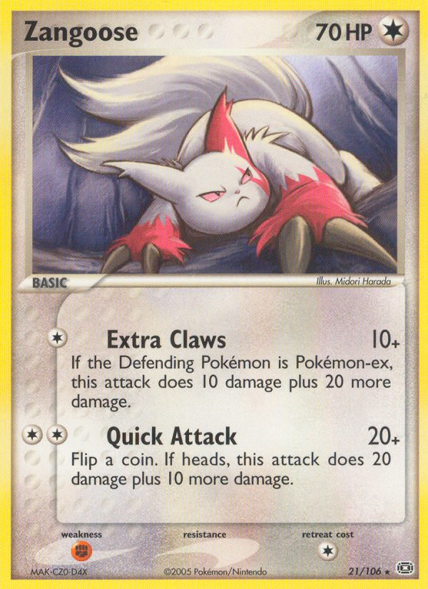 Zangoose (21/106) [EX: Emerald] | Nerdhalla Games