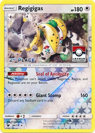 Regigigas (84/111) (League Promo 2nd Place) [Sun & Moon: Crimson Invasion] | Nerdhalla Games