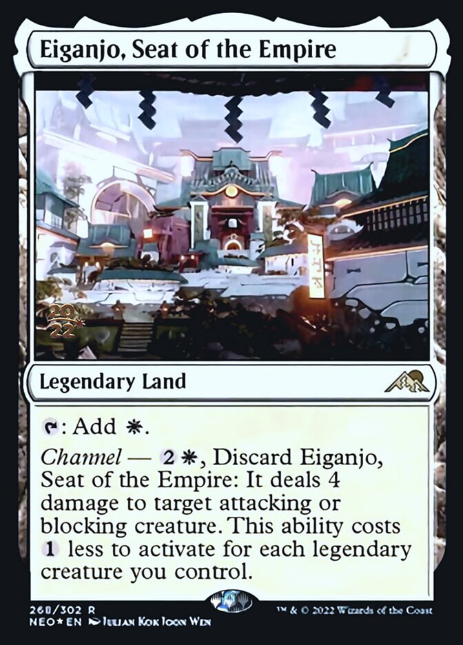 Eiganjo, Seat of the Empire [Kamigawa: Neon Dynasty Prerelease Promos] | Nerdhalla Games