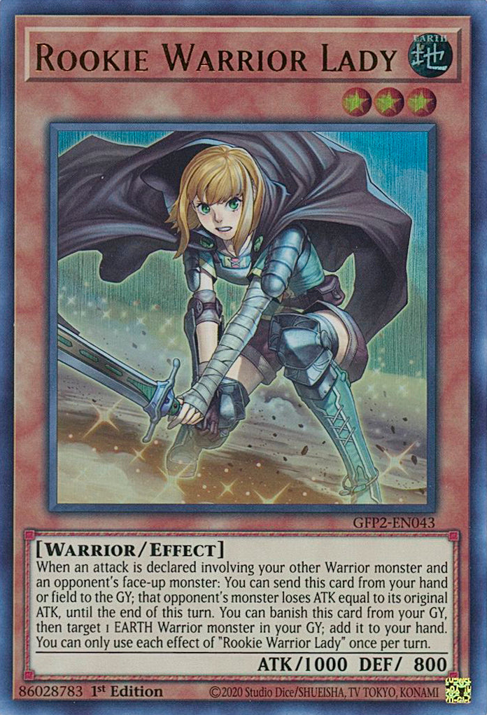 Rookie Warrior Lady [GFP2-EN043] Ultra Rare | Nerdhalla Games