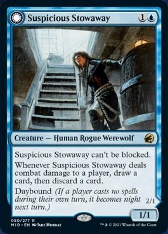 Suspicious Stowaway // Seafaring Werewolf [Innistrad: Midnight Hunt] | Nerdhalla Games