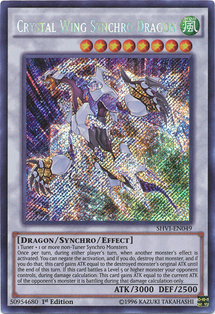 Crystal Wing Synchro Dragon [SHVI-EN049] Secret Rare | Nerdhalla Games