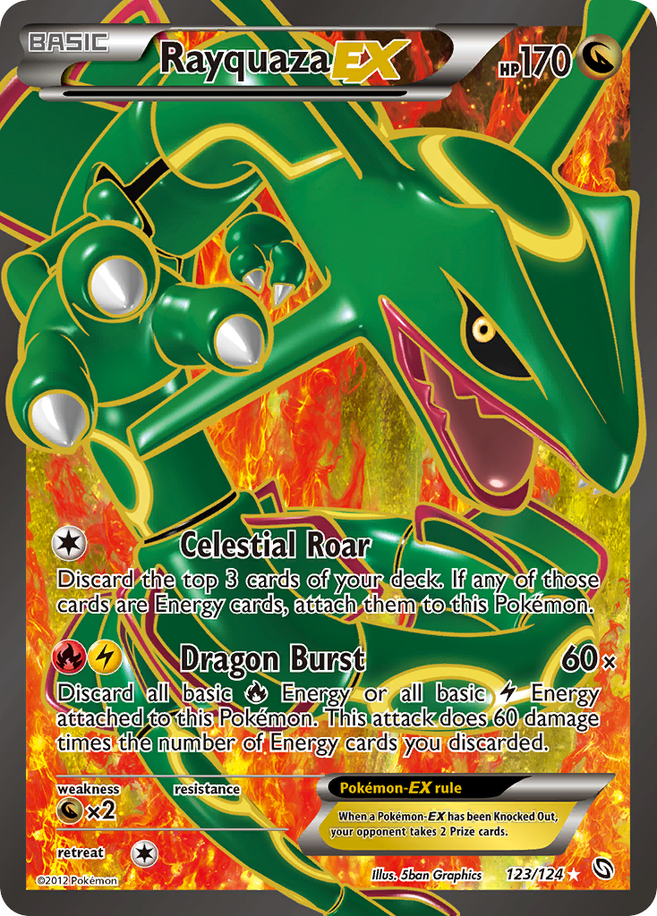 Rayquaza EX (123/124) [Black & White: Dragons Exalted] | Nerdhalla Games