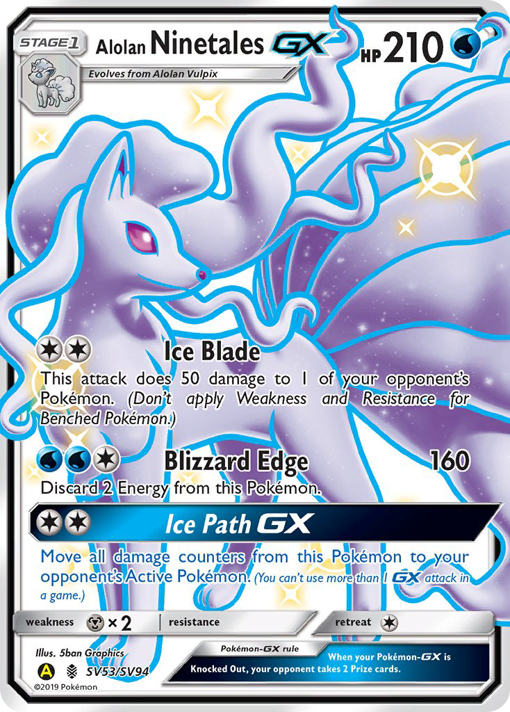 Alolan Ninetales GX (SV53/SV94) [Sun & Moon: Hidden Fates - Shiny Vault] | Nerdhalla Games