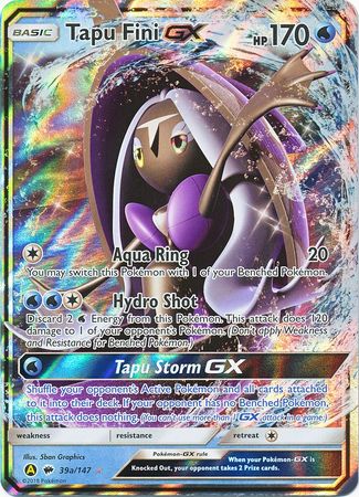 Tapu Fini GX (39/147) (Alternate card) (Jumbo Card) [Sun & Moon: Burning Shadows] | Nerdhalla Games