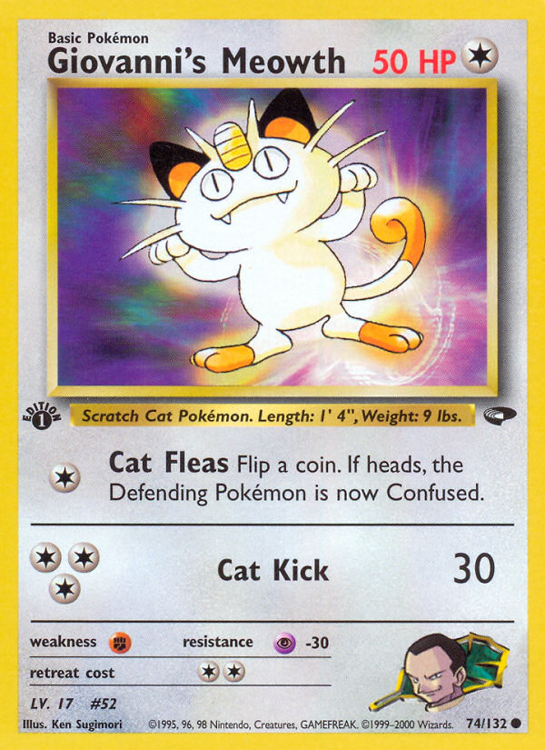 Giovanni's Meowth (74/132) [Gym Challenge 1st Edition] | Nerdhalla Games