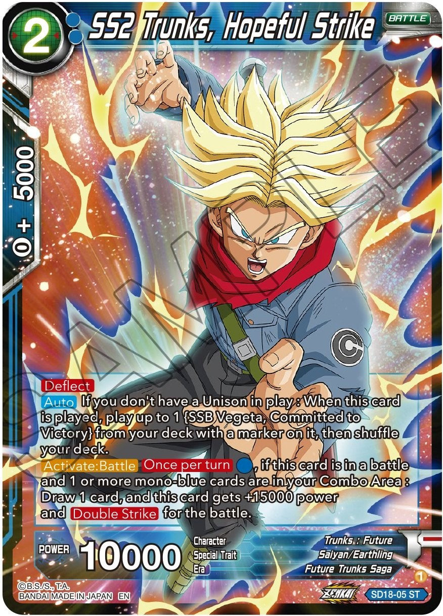 SS2 Trunks, Hopeful Strike (SD18-05) [Dawn of the Z-Legends] | Nerdhalla Games