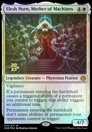 Elesh Norn, Mother of Machines [Phyrexia: All Will Be One Prerelease Promos] | Nerdhalla Games