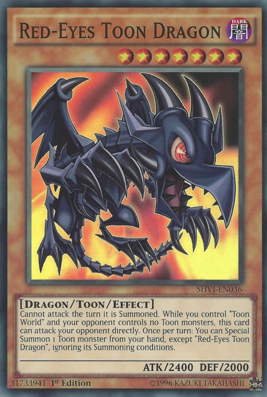 Red-Eyes Toon Dragon [SHVI-EN036] Super Rare | Nerdhalla Games