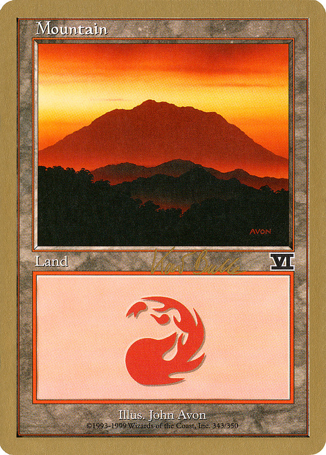 Mountain (kb343) (Kai Budde) [World Championship Decks 1999] | Nerdhalla Games