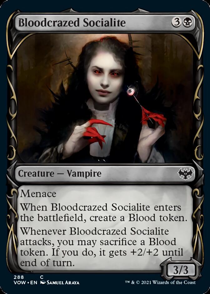 Bloodcrazed Socialite (Showcase Fang Frame) [Innistrad: Crimson Vow] | Nerdhalla Games