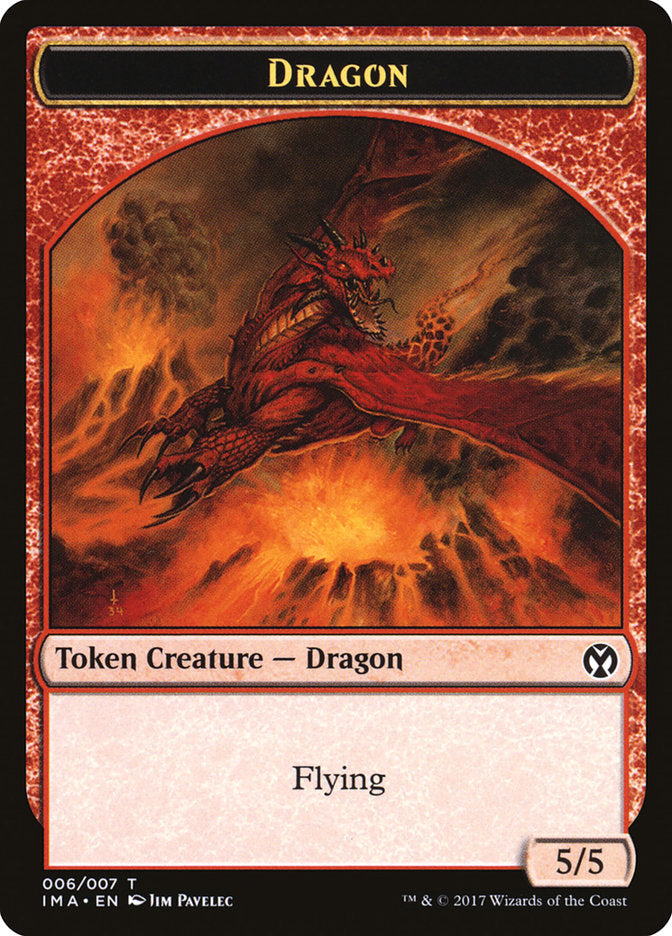 Dragon (006/007) [Iconic Masters Tokens] | Nerdhalla Games