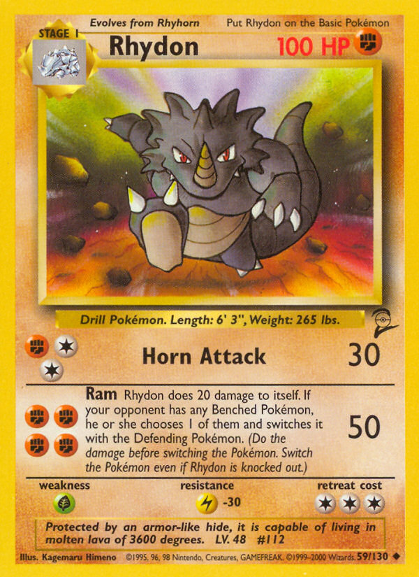 Rhydon (59/130) [Base Set 2] | Nerdhalla Games