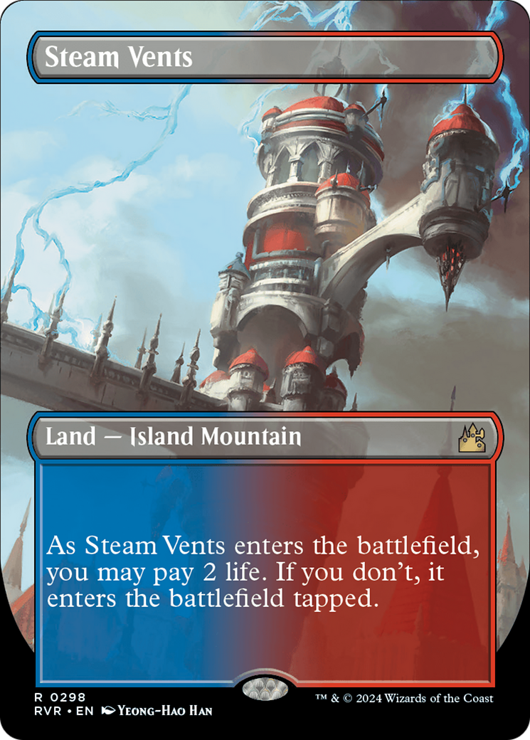 Steam Vents (Borderless) [Ravnica Remastered] | Nerdhalla Games