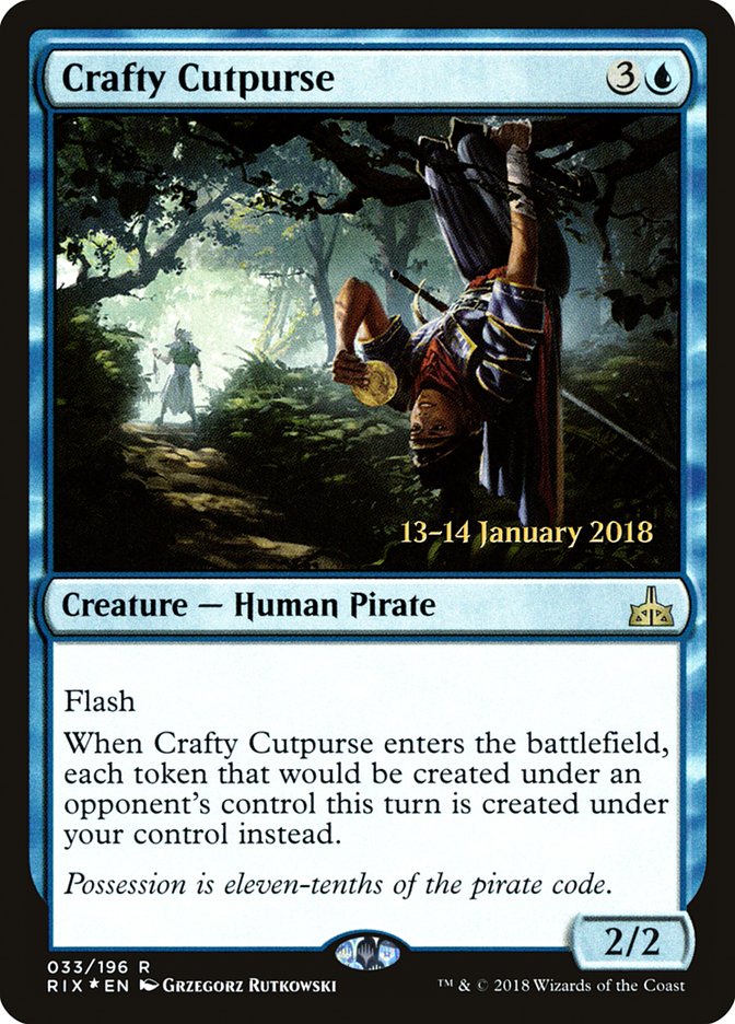 Crafty Cutpurse [Rivals of Ixalan Prerelease Promos] | Nerdhalla Games