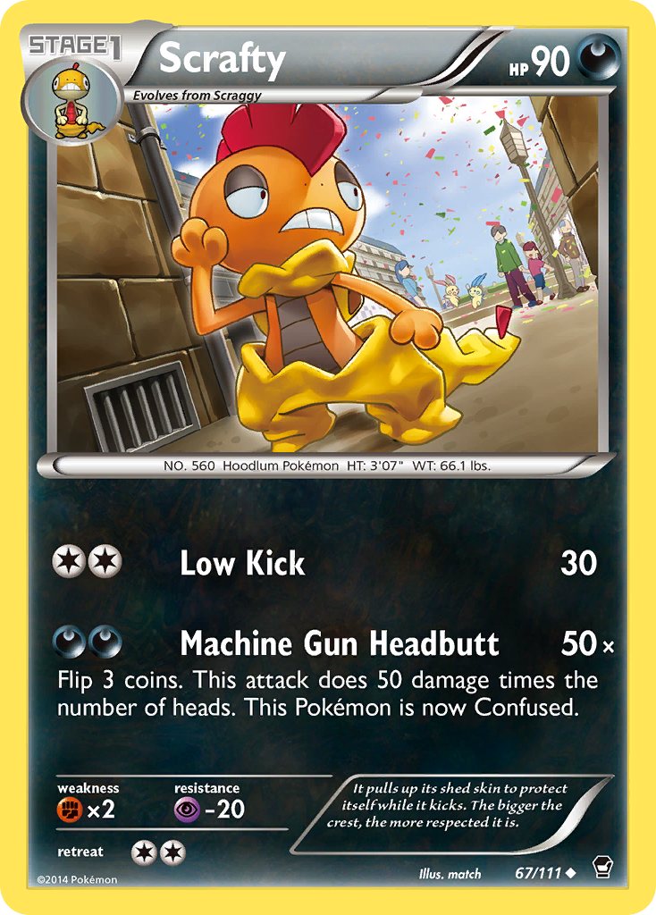 Scrafty (67/111) [XY: Furious Fists] | Nerdhalla Games