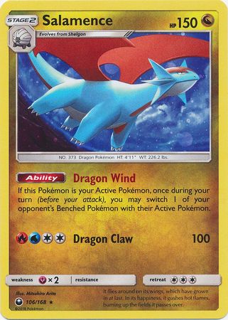 Salamence (106/168) (Cosmos Holo) [Sun & Moon: Celestial Storm] | Nerdhalla Games