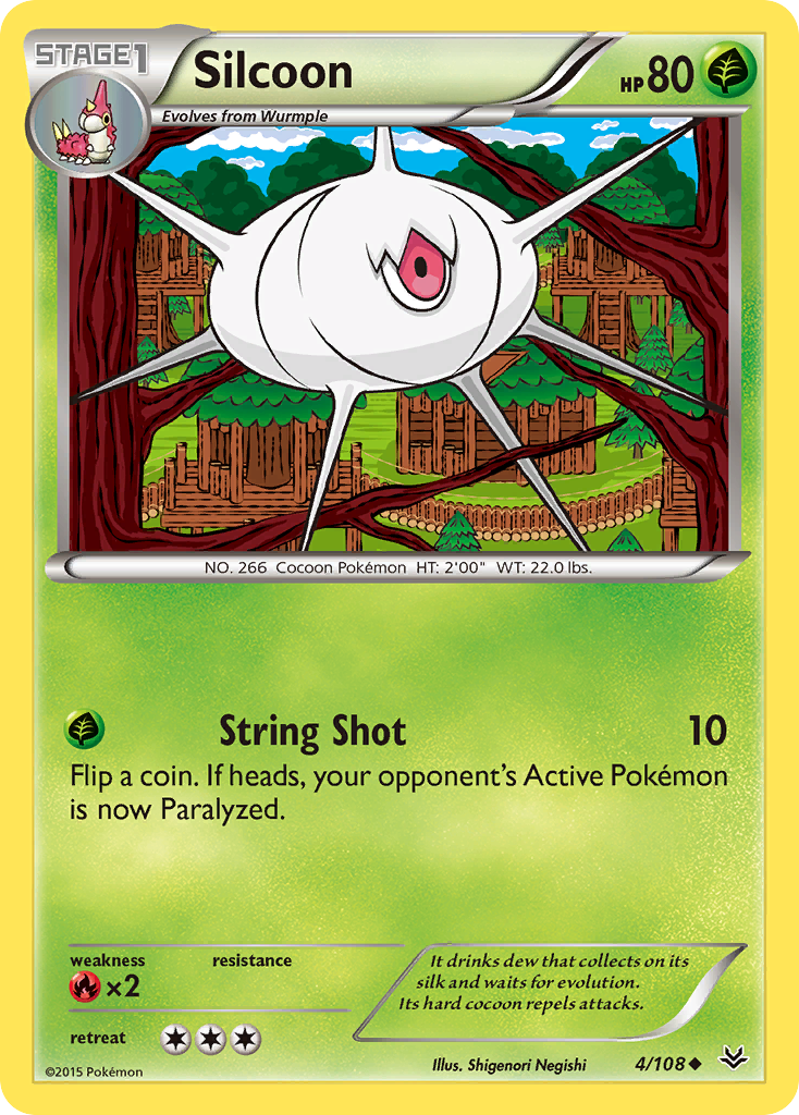 Silcoon (4/108) [XY: Roaring Skies] | Nerdhalla Games