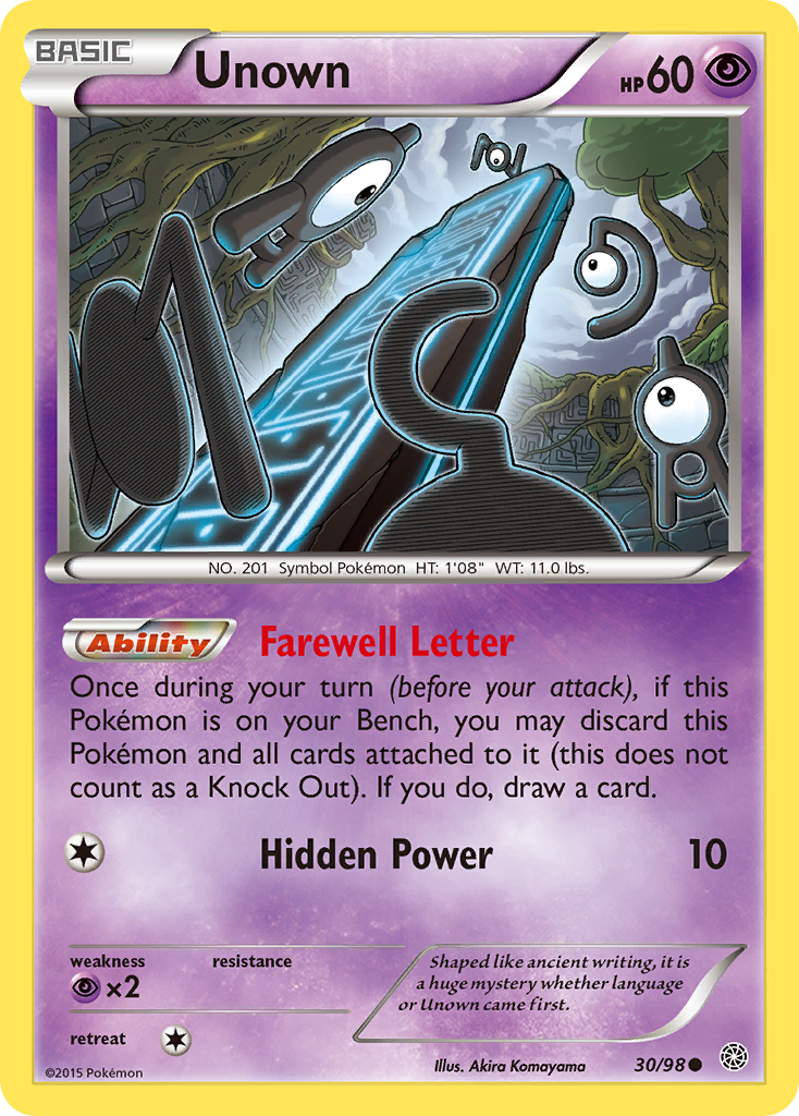 Unown (30/98) [XY: Ancient Origins] | Nerdhalla Games