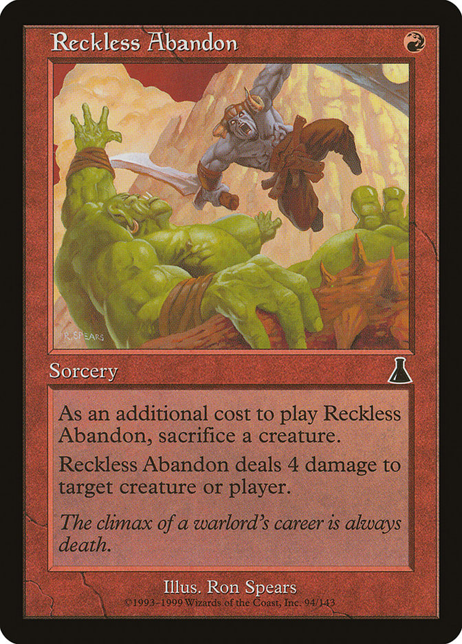 Reckless Abandon [Urza's Destiny] | Nerdhalla Games