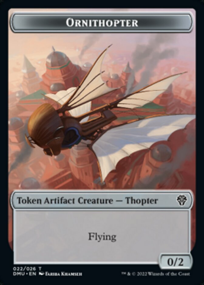 Phyrexian // Ornithopter Double-sided Token [Dominaria United Tokens] | Nerdhalla Games