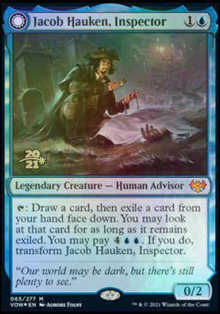 Jacob Hauken, Inspector // Hauken's Insight [Innistrad: Crimson Vow Prerelease Promos] | Nerdhalla Games