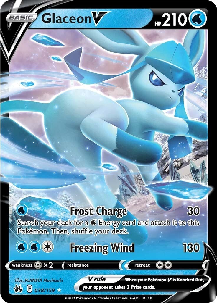 Glaceon V (038/159) [Sword & Shield: Crown Zenith] | Nerdhalla Games