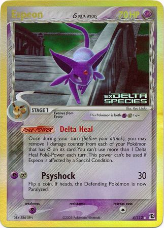 Espeon (4/113) (Delta Species) (Stamped) [EX: Delta Species] | Nerdhalla Games