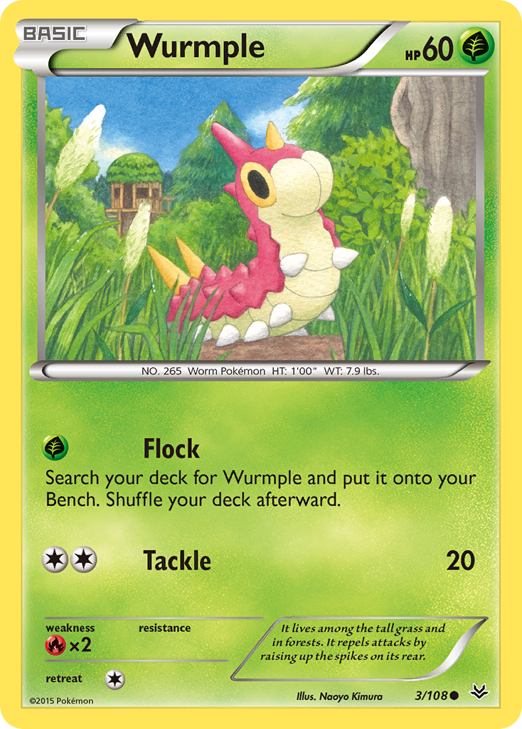 Wurmple (3/108) [XY: Roaring Skies] | Nerdhalla Games