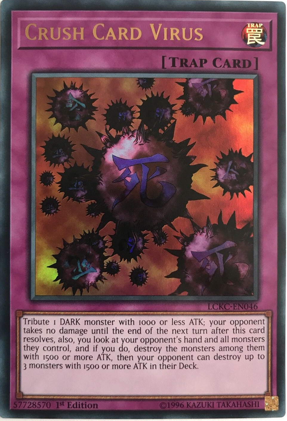 Crush Card Virus (Version 1) [LCKC-EN046] Ultra Rare | Nerdhalla Games