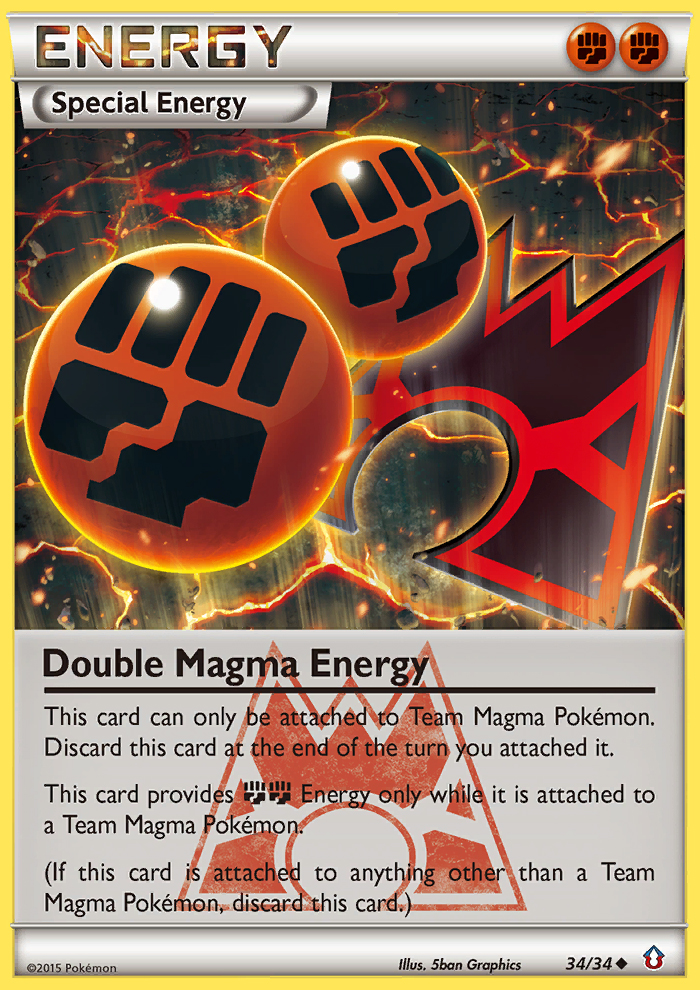 Double Magma Energy (34/34) [XY: Double Crisis] | Nerdhalla Games