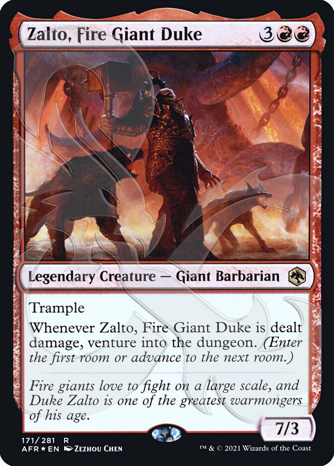 Zalto, Fire Giant Duke (Ampersand Promo) [Dungeons & Dragons: Adventures in the Forgotten Realms Promos] | Nerdhalla Games