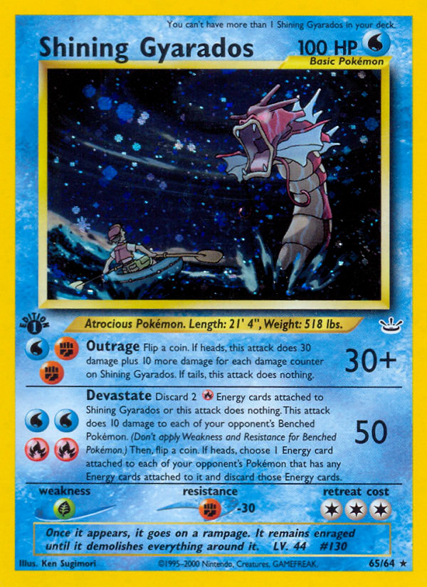 Shining Gyarados (65/64) [Neo Revelation 1st Edition] | Nerdhalla Games