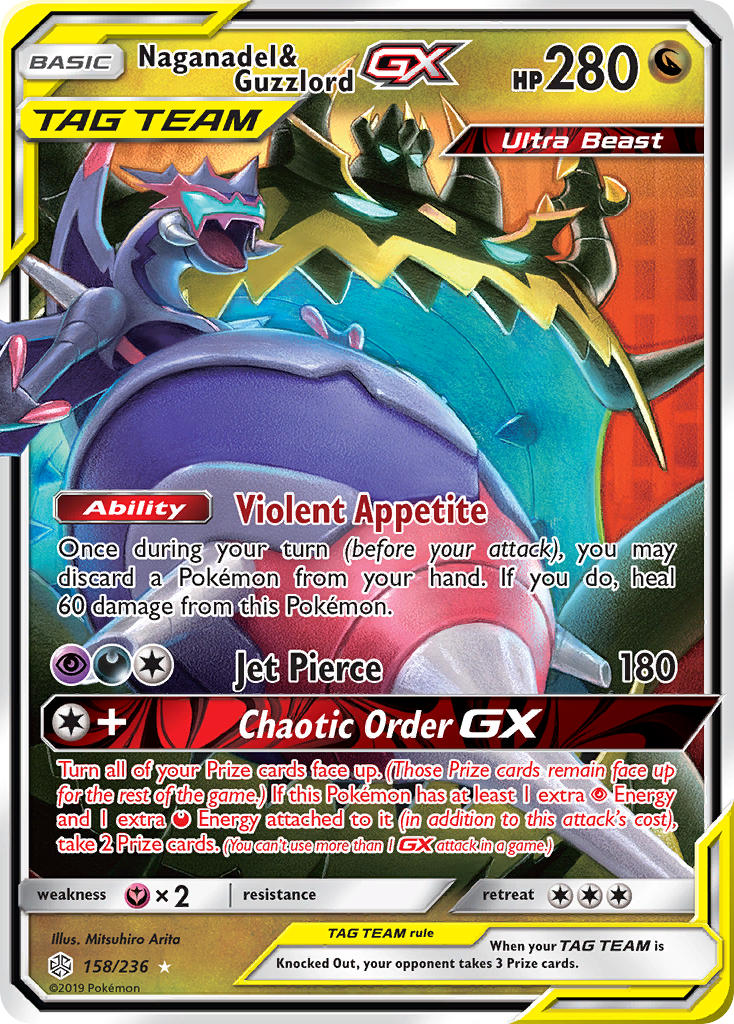 Naganadel & Guzzlord GX (158/236) [Sun & Moon: Cosmic Eclipse] | Nerdhalla Games