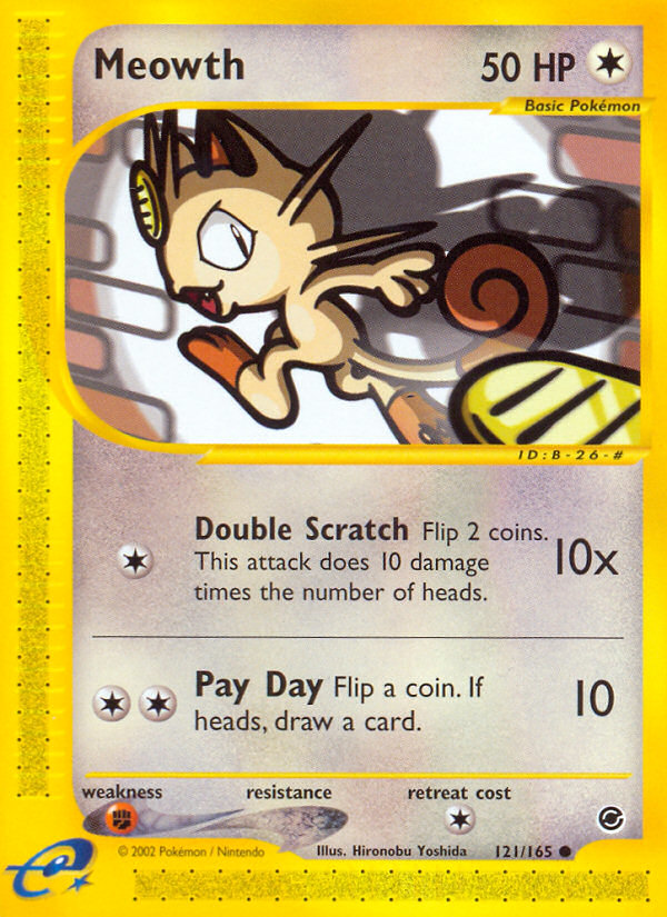 Meowth (121/165) [Expedition: Base Set] | Nerdhalla Games