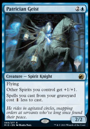 Patrician Geist (Promo Pack) [Innistrad: Midnight Hunt Promos] | Nerdhalla Games