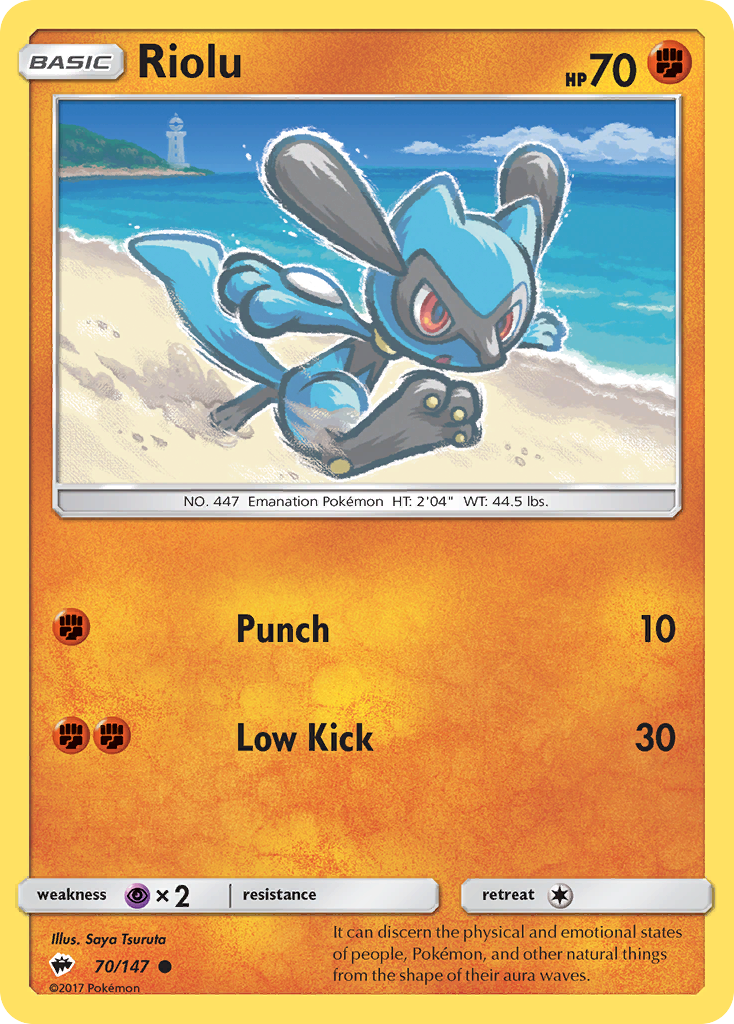 Riolu (70/147) [Sun & Moon: Burning Shadows] | Nerdhalla Games