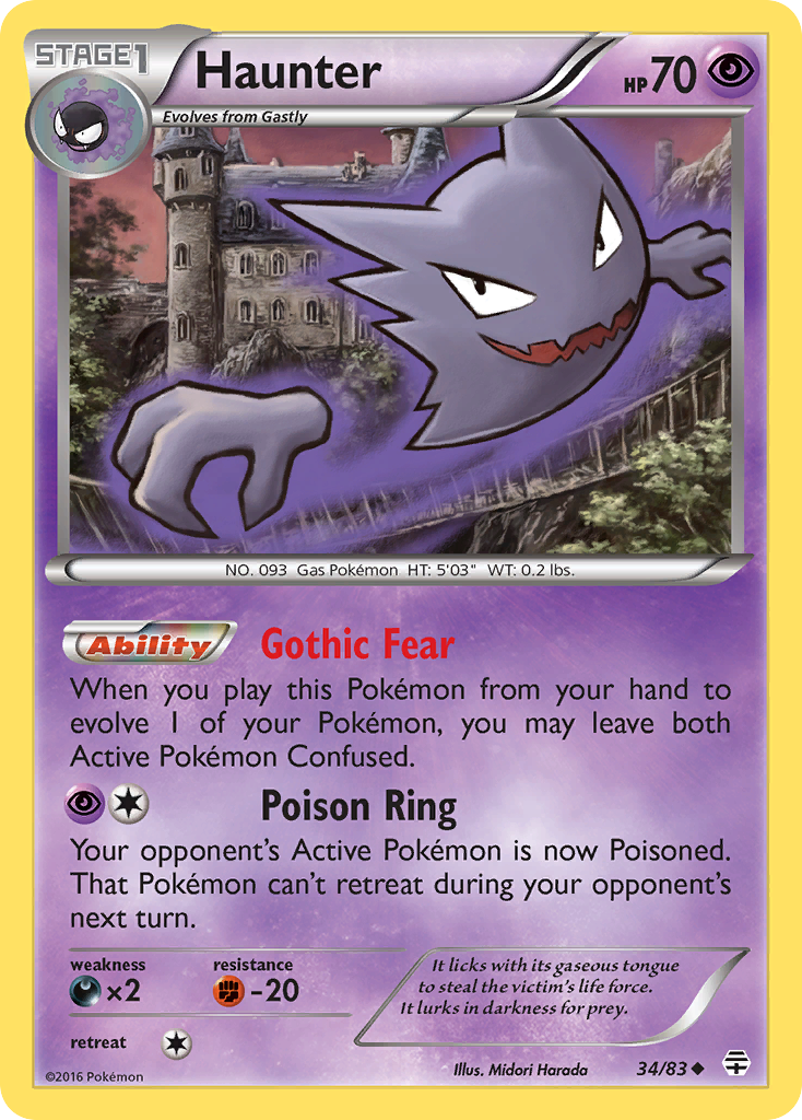 Haunter (34/83) [XY: Generations] | Nerdhalla Games