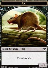 Rat (003) // Cat (001) Double-sided Token [Commander 2017 Tokens] | Nerdhalla Games