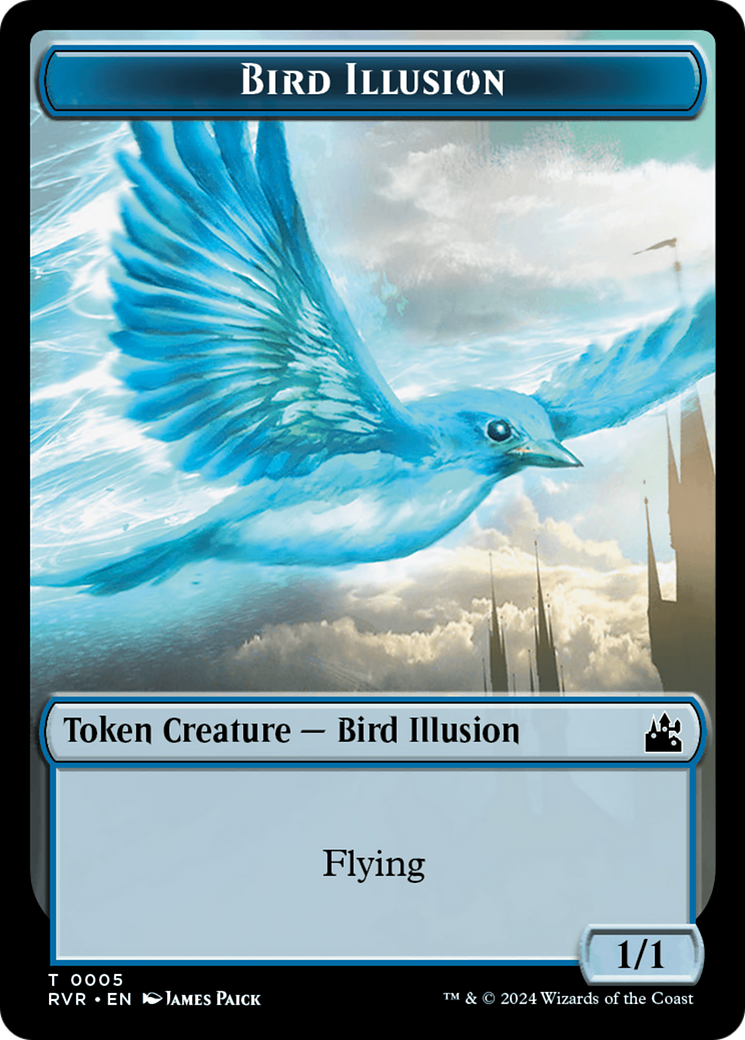 Goblin (0008) // Bird Illusion Double-Sided Token [Ravnica Remastered Tokens] | Nerdhalla Games