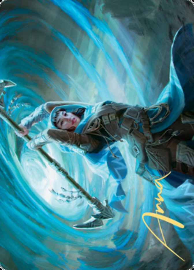 Sea Gate Stormcaller Art Card (Gold-Stamped Signature) [Zendikar Rising Art Series] | Nerdhalla Games