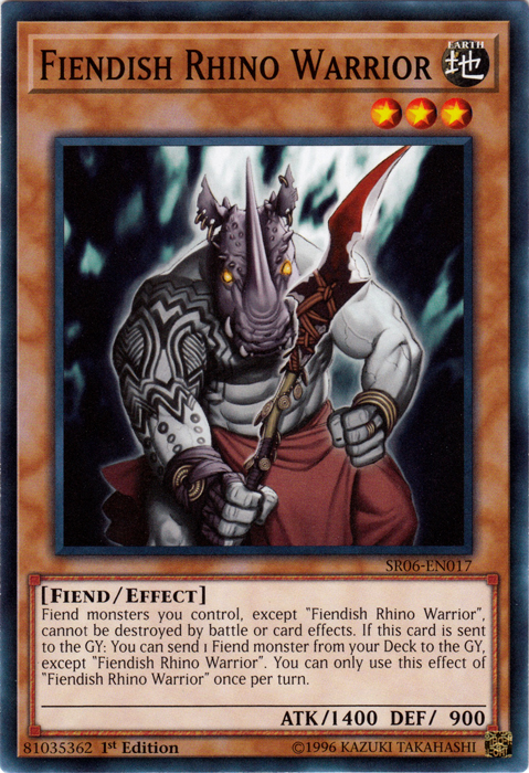 Fiendish Rhino Warrior [SR06-EN017] Common | Nerdhalla Games