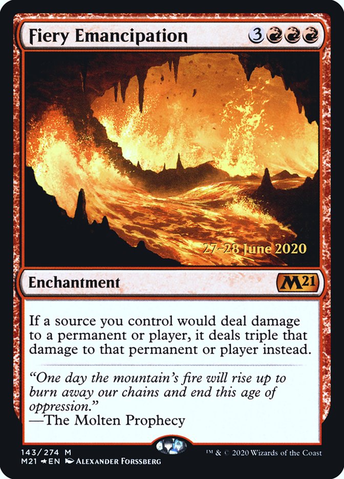 Fiery Emancipation  [Core Set 2021 Prerelease Promos] | Nerdhalla Games