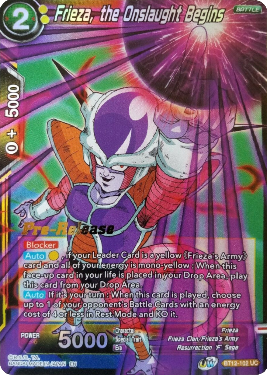 Frieza, the Onslaught Begins (BT12-102) [Vicious Rejuvenation Prerelease Promos] | Nerdhalla Games