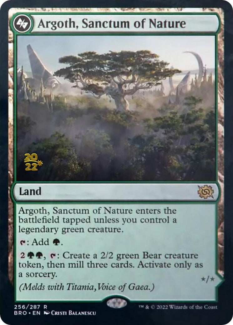 Argoth, Sanctum of Nature [The Brothers' War: Prerelease Promos] | Nerdhalla Games