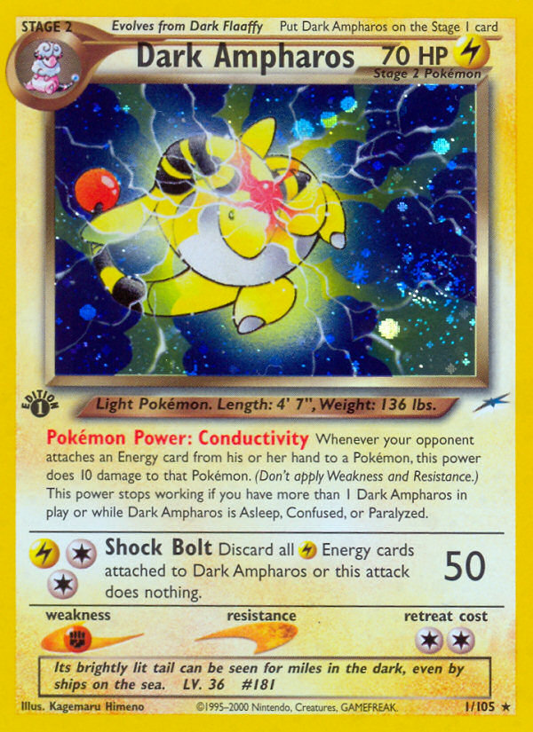 Dark Ampharos (1/105) [Neo Destiny 1st Edition] | Nerdhalla Games